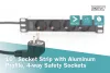 DIGITUS DN-95418 10" 1U PDU 230V 16A 4x Schuko aljzat CEE7/7 csatlakozó hálózati 2m elosztósor