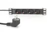 DIGITUS DN-95418 10" 1U PDU 230V 16A 4x Schuko aljzat CEE7/7 csatlakozó hálózati 2m elosztósor