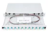 DIGITUS DN-96331/3 19" 1U 12xLC duplex OM3 toldóval pigtaillel és kötőkazettával szerelt optikai patch panel
