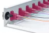 DIGITUS DN-96331-4 19" 1U 12xLC duplex OM4 toldóval pigtaillel és kötőkazettával szerelt optikai patch panel