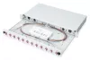 DIGITUS DN-96331-4 19" 1U 12xLC duplex OM4 toldóval pigtaillel és kötőkazettával szerelt optikai patch panel