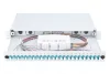 DIGITUS DN-96332/3 19" 1U 24xLC duplex OM3 toldóval pigtaillel és kötőkazettával szerelt optikai patch panel