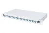 DIGITUS DN-96332-4 19" 1U 24xLC duplex OM4 toldóval pigtaillel és kötőkazettával szerelt optikai patch panel