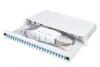 DIGITUS DN-96332/9 19" 1U 24xLC duplex OS2 toldóval pigtaillel és kötőkazettával szerelt optikai patch panel