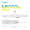 DIGITUS DN-97692 19" 1U acél perforált szürke vakpanel