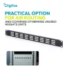 DIGITUS DN-97693 19" 1U fekete acél perforált vakpanel