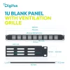 DIGITUS DN-97693 19" 1U fekete acél perforált vakpanel