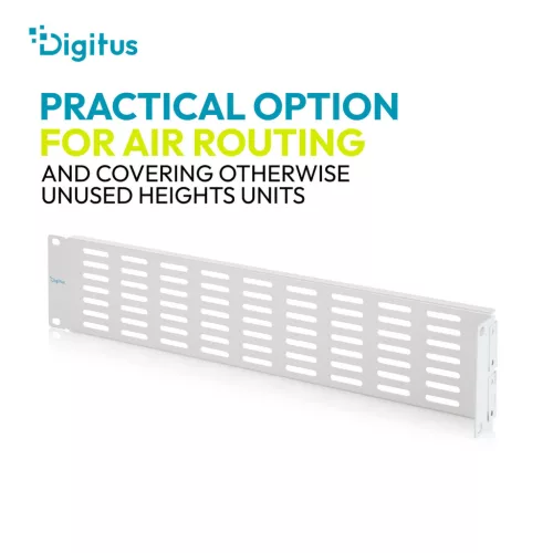 DIGITUS DN-97694 19" 2U acél perforált szürke vakpanel