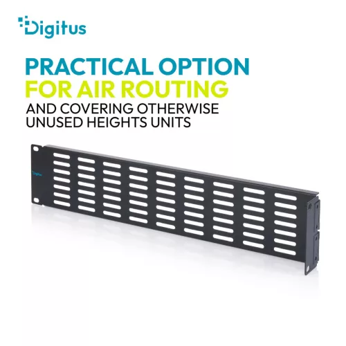 DIGITUS DN-97695 19" 2U fekete acél perforált vakpanel