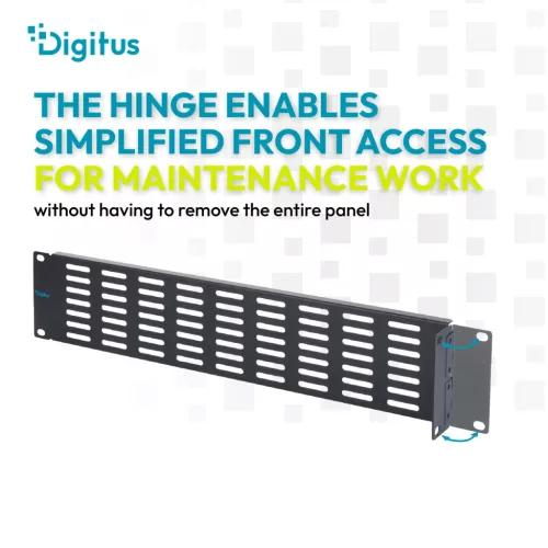DIGITUS DN-97695 19" 2U fekete acél perforált vakpanel