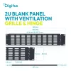 DIGITUS DN-97695 19" 2U fekete acél perforált vakpanel