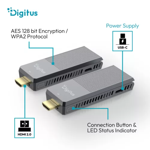 DIGITUS DS-55359 HDMI 4K 60Hz WiFi Video 150m extender szett