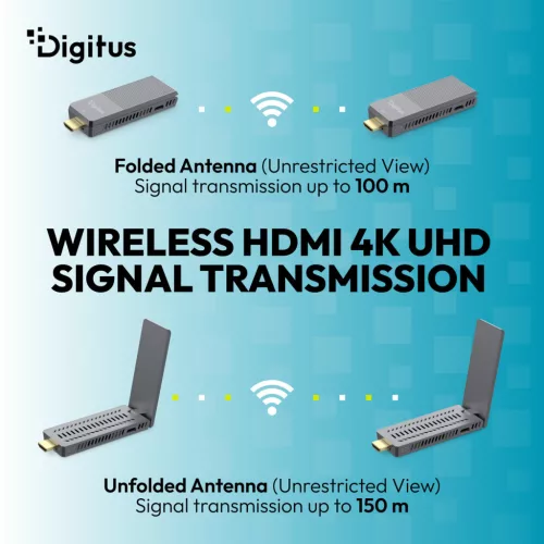 DIGITUS DS-55359 HDMI 4K 60Hz WiFi Video 150m extender szett