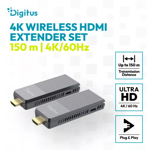 DIGITUS DS-55359 HDMI 4K 60Hz WiFi Video 150m extender szett
