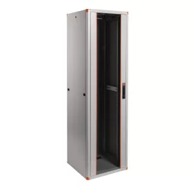   Legrand EVO42U6060 Evoline 19" 42U SZÉL:600 MÉLY:600 MAG:1894 MAX:1000kg üvegajtós szürke álló rack szekrény