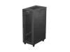 Lanberg FA01-6032-23BL 19" 32U SZÉL:600mm MÉLY:1000mm MAG:1573mm lapraszerelt LCD hálós fémajtós fekete szerver szekrény