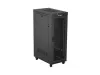 Lanberg FA01-6032-23BL 19" 32U SZÉL:600mm MÉLY:1000mm MAG:1573mm lapraszerelt LCD hálós fémajtós fekete szerver szekrény