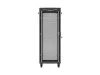 Lanberg FA01-6032-23BL 19" 32U SZÉL:600mm MÉLY:1000mm MAG:1573mm lapraszerelt LCD hálós fémajtós fekete szerver szekrény