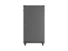 Lanberg FF01-6022-12B 19" 22U SZÉL:600mm MÉLY:1000mm MAG:1200mm lapraszerelt üvegajtós fekete szerver szekrény