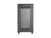 Lanberg FF01-6022-23B 19" 22U SZÉL:600mm MÉLY:1000mm MAG:1200mm lapraszerelt hálós fémajtós fekete szerver szekrény