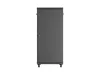 Lanberg FF01-6027-12B 19" 27U SZÉL:600mm MÉLY:1000mm MAG:1373mm lapraszerelt üvegajtós fekete szerver szekrény