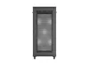 Lanberg FF01-6027-23B 19" 27U SZÉL:600mm MÉLY:1000mm MAG:1300mm lapraszerelt hálós fémajtós fekete álló szerver szekrény