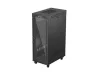 Lanberg FF01-6032-12BL 19" 32U SZÉL:600mm MÉLY:1000mm MAG:1676mm lapraszerelt LCD üvegajtós fekete szerver szekrény