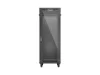 Lanberg FF01-6032-12BL 19" 32U SZÉL:600mm MÉLY:1000mm MAG:1676mm lapraszerelt LCD üvegajtós fekete szerver szekrény