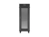 Lanberg FF01-6032-23BL 19" 32U SZÉL:600mm MÉLY:1000mm MAG:1676mm lapraszerelt LCD hálós fémajtós fekete szerver szekrény