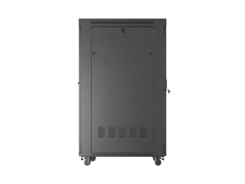 Lanberg FF01-6032-23BL 19" 32U SZÉL:600mm MÉLY:1000mm MAG:1676mm lapraszerelt LCD hálós fémajtós fekete szerver szekrény