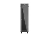 Lanberg FF01-6042-12BL 19" 42U SZÉL:600mm MÉLY:1000mm MAG:2127mm lapraszerelt LCD üvegajtós fekete szerver szekrény