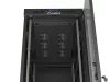 Lanberg FF01-6042-12BL 19" 42U SZÉL:600mm MÉLY:1000mm MAG:2127mm lapraszerelt LCD üvegajtós fekete szerver szekrény