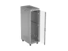 Lanberg FF01-6042-12S 19" 42U SZÉL:600mm MÉLY:1000mm MAG:2123mm lapraszerelt LCD üvegajtós szürke szerver szekrény