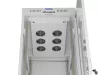 Lanberg FF01-6042-12S 19" 42U SZÉL:600mm MÉLY:1000mm MAG:2123mm lapraszerelt LCD üvegajtós szürke szerver szekrény