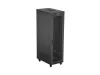 Lanberg FF01-6042-23BL 19" 42U SZÉL:600mm MÉLY:1000mm MAG:2127mm lapraszerelt LCD hálós fémajtós fekete szerver szekrény