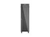 Lanberg FF01-6242-12BL 19" 42U SZÉL:600mm MÉLY:1200mm MAG:2018 mm lapraszerelt LCD üvegajtós fekete szerver szekrény