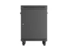 Lanberg FF01-6615-12BL 19" 15U SZÉL:600mm MÉLY:600mm MAG:928mm lapraszerelt LCD üvegajtós fekete álló rack szekrény