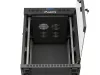 Lanberg FF01-6615-12BL 19" 15U SZÉL:600mm MÉLY:600mm MAG:928mm lapraszerelt LCD üvegajtós fekete álló rack szekrény