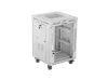 Lanberg FF01-6615-12SL 19" 15U SZÉL:600mm MÉLY:600mm MAG:922mm lapraszerelt LCD üvegajtós szürke álló rack szekrény