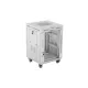 Lanberg FF01-6615-12SL 19" 15U SZÉL:600mm MÉLY:600mm MAG:922mm lapraszerelt LCD üvegajtós szürke álló rack szekrény