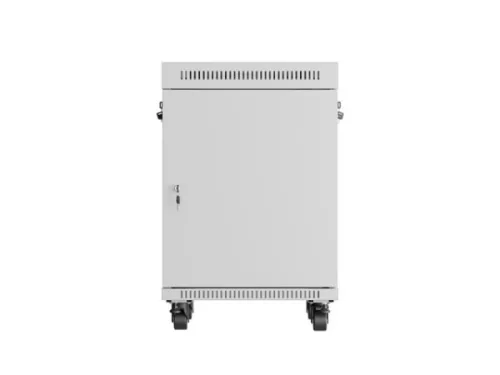 Lanberg FF01-6615-12SL 19" 15U SZÉL:600mm MÉLY:600mm MAG:922mm lapraszerelt LCD üvegajtós szürke álló rack szekrény