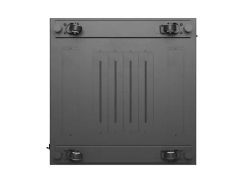 Lanberg FF01-6615-23B 19" 15U SZÉL:600mm MÉLY:600mm MAG:842mm lapraszerelt hálós fémajtós fekete álló rack szekrény