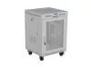 Lanberg FF01-6615-23SL 19" 15U SZÉL:600mm MÉLY:600mm MAG:820mm lapraszerelt LCD hálós fémajtós szürke álló rack szekrény