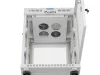 Lanberg FF01-6615-23SL 19" 15U SZÉL:600mm MÉLY:600mm MAG:820mm lapraszerelt LCD hálós fémajtós szürke álló rack szekrény