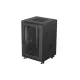 Lanberg FF01-6618-23B 19" 18U SZÉL:600mm MÉLY:600mm MAG:900mm lapraszerelt hálós fémajtós fekete álló rack szekrény