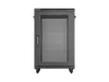 Lanberg FF01-6618-23B 19" 18U SZÉL:600mm MÉLY:600mm MAG:900mm lapraszerelt hálós fémajtós fekete álló rack szekrény
