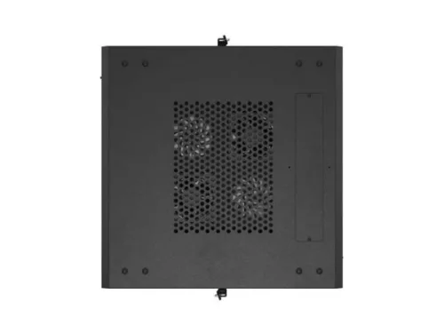 Lanberg FF01-6618-23B 19" 18U SZÉL:600mm MÉLY:600mm MAG:900mm lapraszerelt hálós fémajtós fekete álló rack szekrény