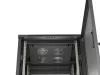 Lanberg FF01-6618-23B 19" 18U SZÉL:600mm MÉLY:600mm MAG:900mm lapraszerelt hálós fémajtós fekete álló rack szekrény
