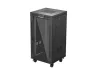 Lanberg FF01-6622-12BL 19" 22U SZÉL:600mm MÉLY:600mm MAG:1234mm lapraszerelt LCD üvegajtós fekete álló rack szekrény