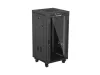 Lanberg FF01-6622-12BL 19" 22U SZÉL:600mm MÉLY:600mm MAG:1234mm lapraszerelt LCD üvegajtós fekete álló rack szekrény